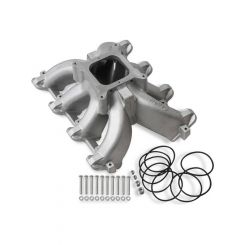 Holley Intake Manifold LS Split Design Carbureted Single Plane Natural