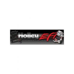 Holley Banner Vinyl Black Holley EFI Logo Grommets 28 in. Width 108 in.