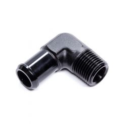 Edelbrock Fitting Hose End 90 Degree 1/2 in NPT to 3/4 in Hose Barb Alum