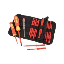 Draper Tools Ergo Plus VDE Screwdriver Set Interchangeable Blades 18Pcs