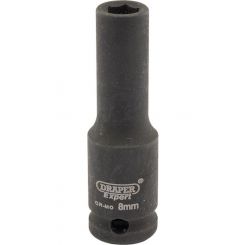 Draper Tools Expert 8mm 3/8 Square DR.Hi-Torq 6 Point Deep Impact Socket