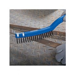 Draper Tools Wire Scratch Brush With Scraper 3 Row
