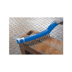 Draper Tools Wire Scratch Brush With Scraper 3 Row