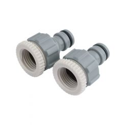 Draper Tools Twin Pack Of Tap Connectors 1/2 And 3/4