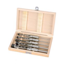 Draper Tools Hollow Square Mortice Chisel And Bit Set 5 Piece