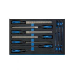 Draper Tools Hand File Set In 3/4 Drawer Eva Insert Tray 13 Piece