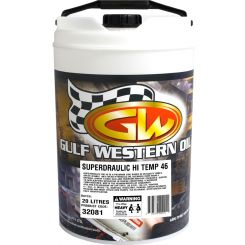 Gulf Western Superdraulic HVI 46 Anti Wear Hydraulic Oil 20L