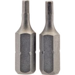 Draper Tools 2.5mm 1/4 Hex. Hexagonal Insert Bit 25mm Long X 2
