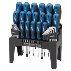 Draper Tools Soft Grip Screwdriver, Hex Key And Bit Set 44 Piece