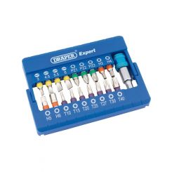 Draper Tools Coloured Screwdriver Bit Set 19 Piece