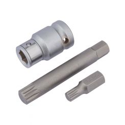 Draper Tools 1/2 Sq. Dr. Spline Bit Set 3 Piece