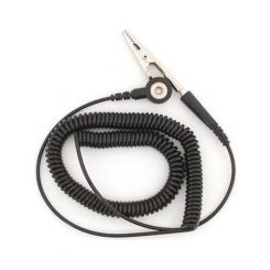 Botron Black 12' Coil Cord 1/4" Snap