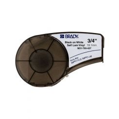 Brady B-427 Self-Laminating Labels 19.05mm x 4.27m Black on White