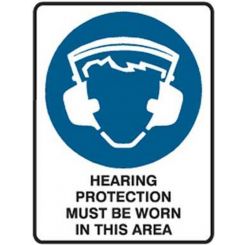 Brady Mandatory Sign Hearing Protection Must Be Worn In This Area