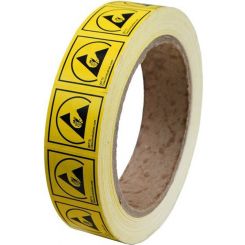 Desco 0 ESD Protective Symbol Label, 25mm x 25mm Permanent, 1000/RL