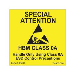 Desco 0 RS471 Attention Label 51mmx51mm Reusable 1000/RL w/ Dispenser Box
