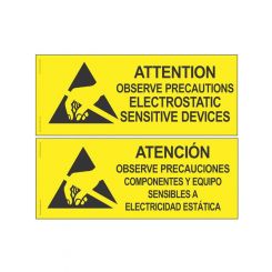 Desco 0 RS-471 Attention Sign, English-Spanish, 102mm x 254mm