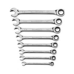 Gearwrench 8 Pc. 12 Point Open End Ratcheting Combination SAE Wrench Set