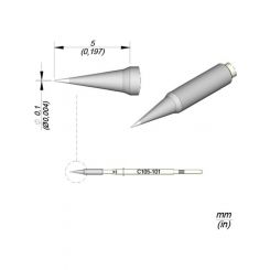 JBC 0.1mm Conical Nano Cartridge Tip