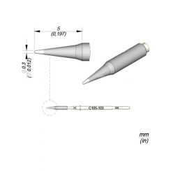 JBC 0.3mm Conical Nano Cartridge Tip