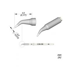 JBC 0.3mm Bent Conical Nano Cartridge Tip