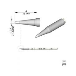 JBC 0.5mm Conical Nano Cartridge Tip