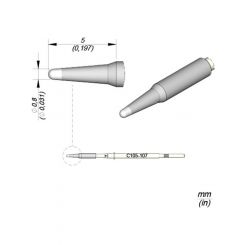 JBC 0.8mm Conical Nano Cartridge Tip