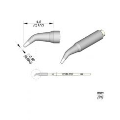 JBC 0.5mm Bent Conical Nano Cartridge Tip