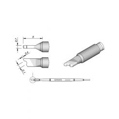 JBC 0.7x3.5mm Knife Nano Catridge Tip