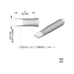 JBC 1.8x0.5mm Chisel Nano Cartridge Tip