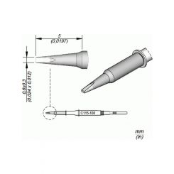 JBC Cartridge Chisel 0.6x0.3