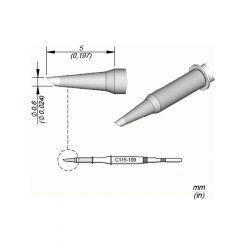 JBC Cartridge Bevel 0.6
