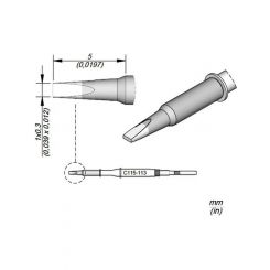 JBC Cartridge Chisel 1x0.3