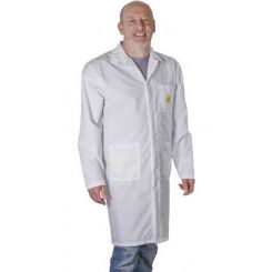 Mektronics Anti-Static Poly/Cotton Lab Coat Medium White
