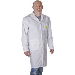 Mektronics Anti-Static Poly/Cotton Lab Coat Small White