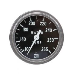 Stewart Warner Water Temp Gauge Mechanical 2-5/8" 72" Tubing 100-265