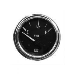 Stewart Warner Gauge Marine Fuel Level 240-33 2-1/16" Electrical Black