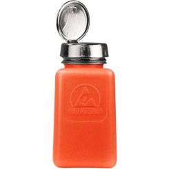 Menda durAstatic Dissipative Orange HDPE Bottle w/ OneTouch Pump 180mL