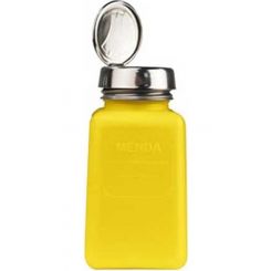 Menda 6oz One-Touch Yellow Durastatic HDPE Bottle