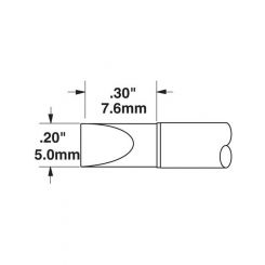 Metcal Cartridge Chisel Large 5MM X 8MM Lg 30Deg