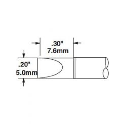 Metcal Cartridge Chisel Large 5MM X 8MM Lg 30Deg