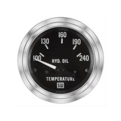 Stewart Warner Gauge Hydraulic Oil Temp 100-240 F 2-1/16" Elec Black