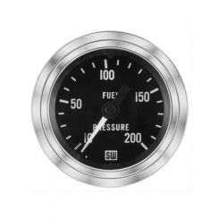 Stewart Warner Gauge Fuel Pressure 10-200 PSI 2-1/16" Mechanical Black