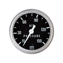Stewart Warner Gauge Air Pressure 10-150 PSI 2-5/8" Mechanical Black