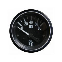 Stewart Warner Gauge HD Series Oil Press 0-80PSI 2-1/16" Dia Elec Black