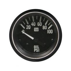 Stewart Warner Gauge HD Oil Pressure 0-100 PSI. 2-1/16" Electrical Black