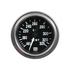 Stewart Warner Gauge Oil Temp 140-325° F 2-1/16" Mechanical Black