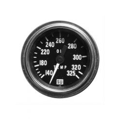 Stewart Warner Gauge Oil Temp 140-325 F 2-1/16" Dia Black Mech