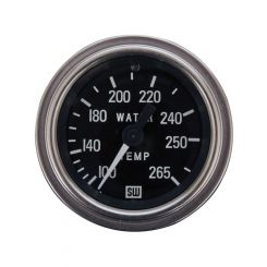 Stewart Warner Gauge Water Temp 100-265 F 2-1/16" Mechanical Black