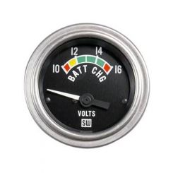 Stewart Warner Gauge Voltmeter 10-16V 2-1/16" Electrical Black